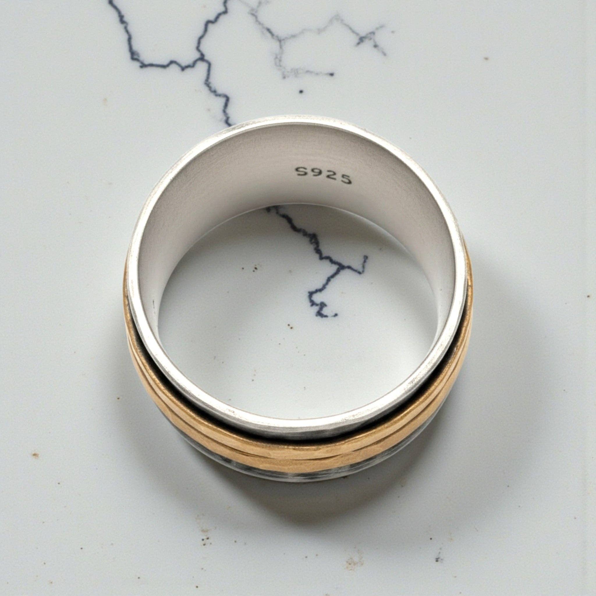 J + I Jewelry - Wholesale Band/Stacked Ring - Aurum Tempest Spinner Ring3