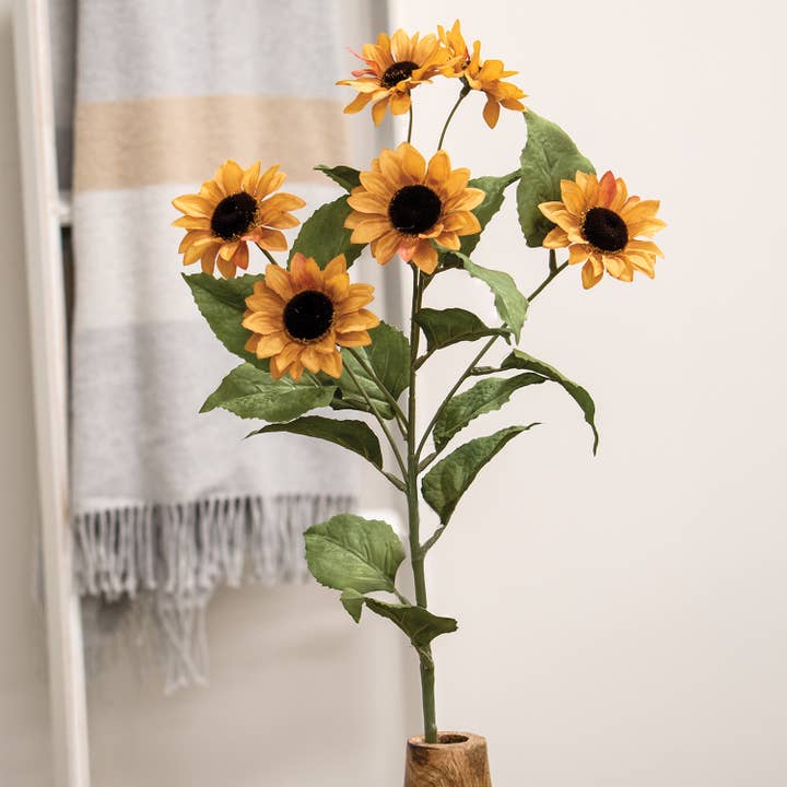Saybrook Lane – Großhandel Künstliche Blumen – Goldenes Mini-Sonnenblumenspray, 30"1