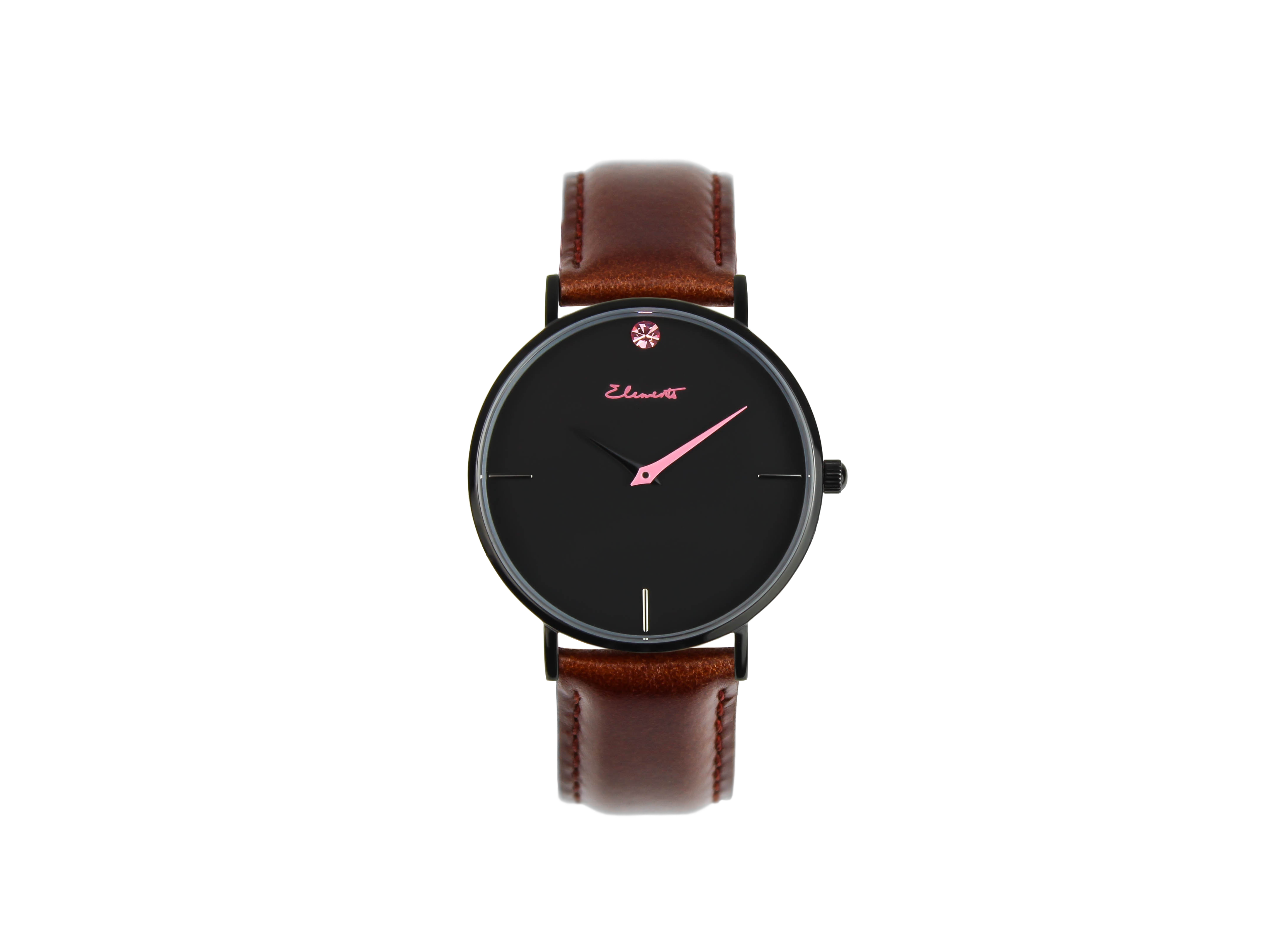 Element Watch Company – wholesale Armbandsur - Dam – Styrka 36 Mahogny Womens Brun Läder Klocka1