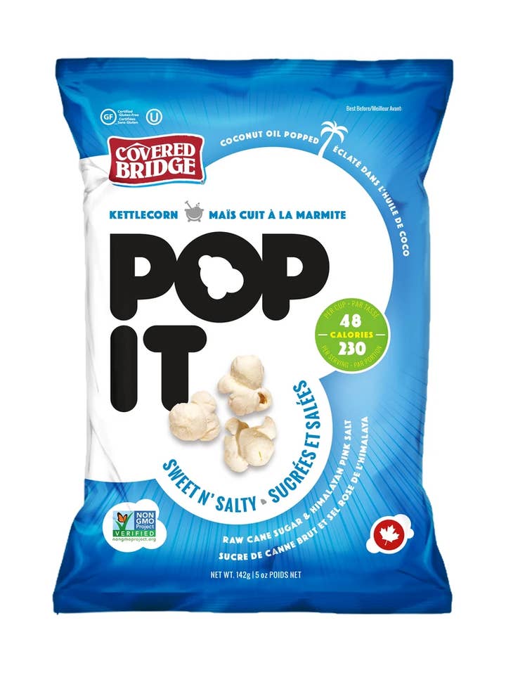 142g Sweet & Salty Popcorn for wholesale by Covered Bridge