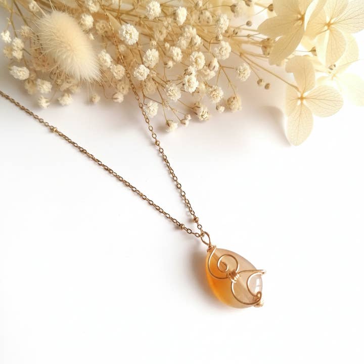 Carnelian Stone Necklace for wholesale by Produtos Namasté