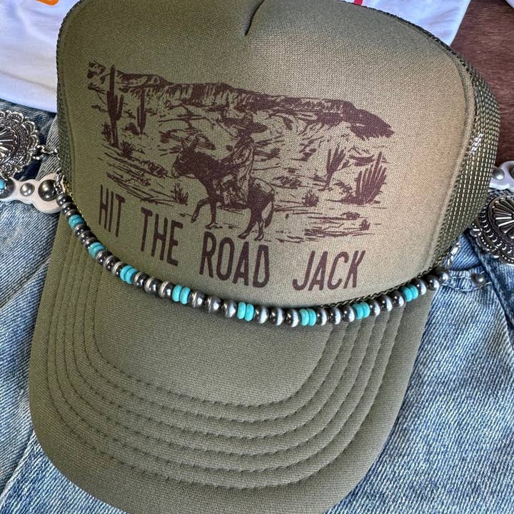 Wild Junkie - Wholesale Hat Accessory - Women's - Turquoise Rondelle Hat Chain0