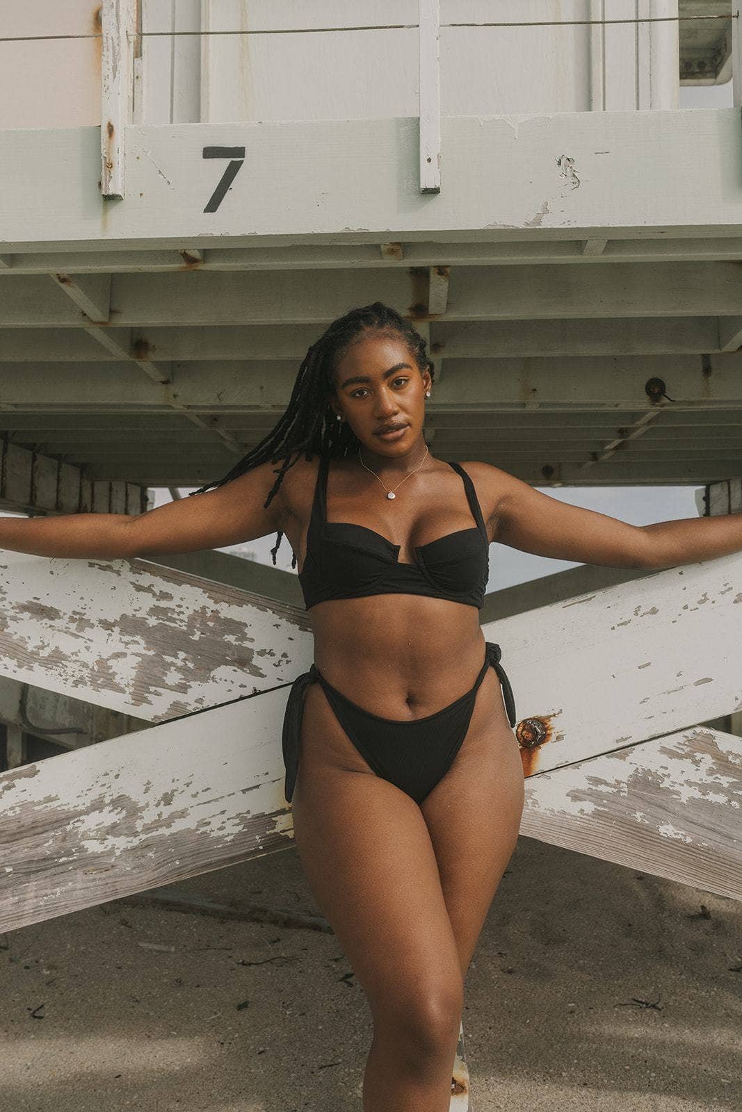 Pure Bliss Bikinis - Wholesale Swim Top - Women's - Underwire BIkini Top - Black Rib8