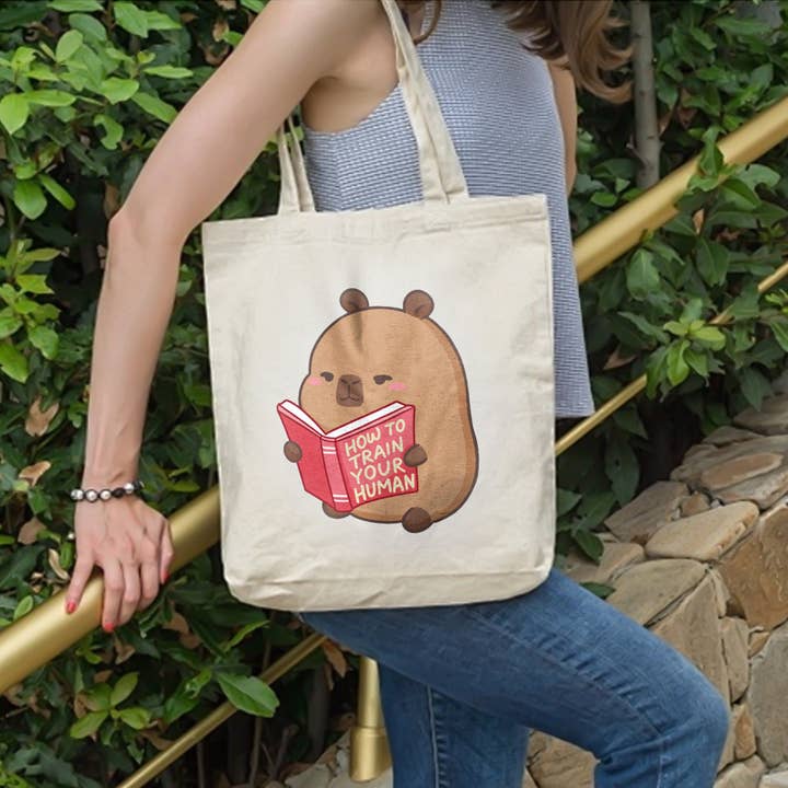 CapyFun - Wholesale Tote Bag - Women's - Capybara Canvas Tote Bag One Bag Two Designs3