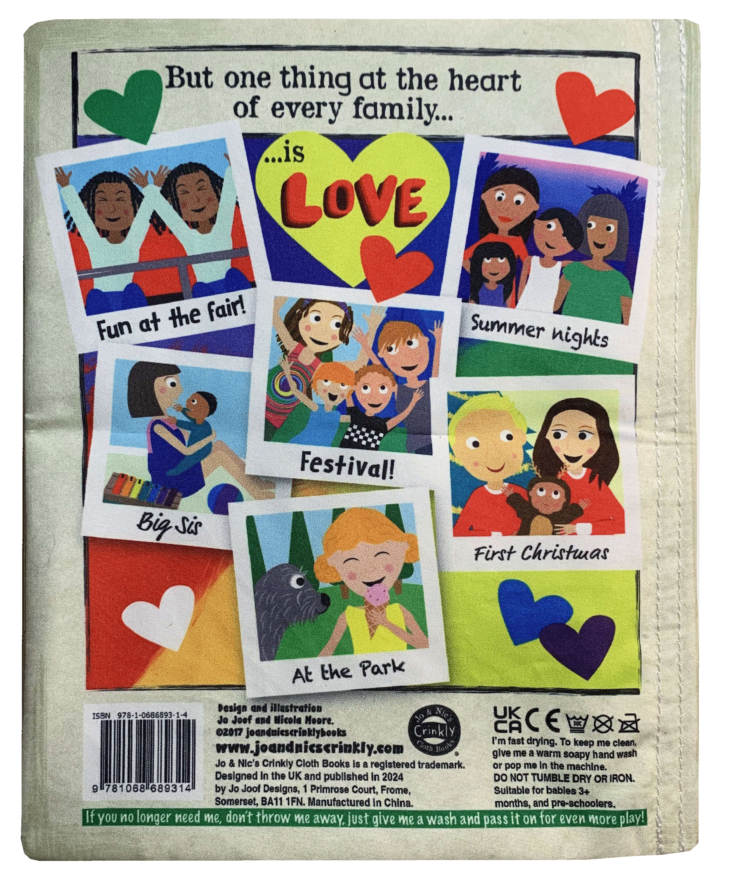 Jo & Nic's Crinkly Cloth Books - Wholesale Baby & Toddler Book (0-2) - Nursery Times Crinkly Newspaper - What Makes A Family3