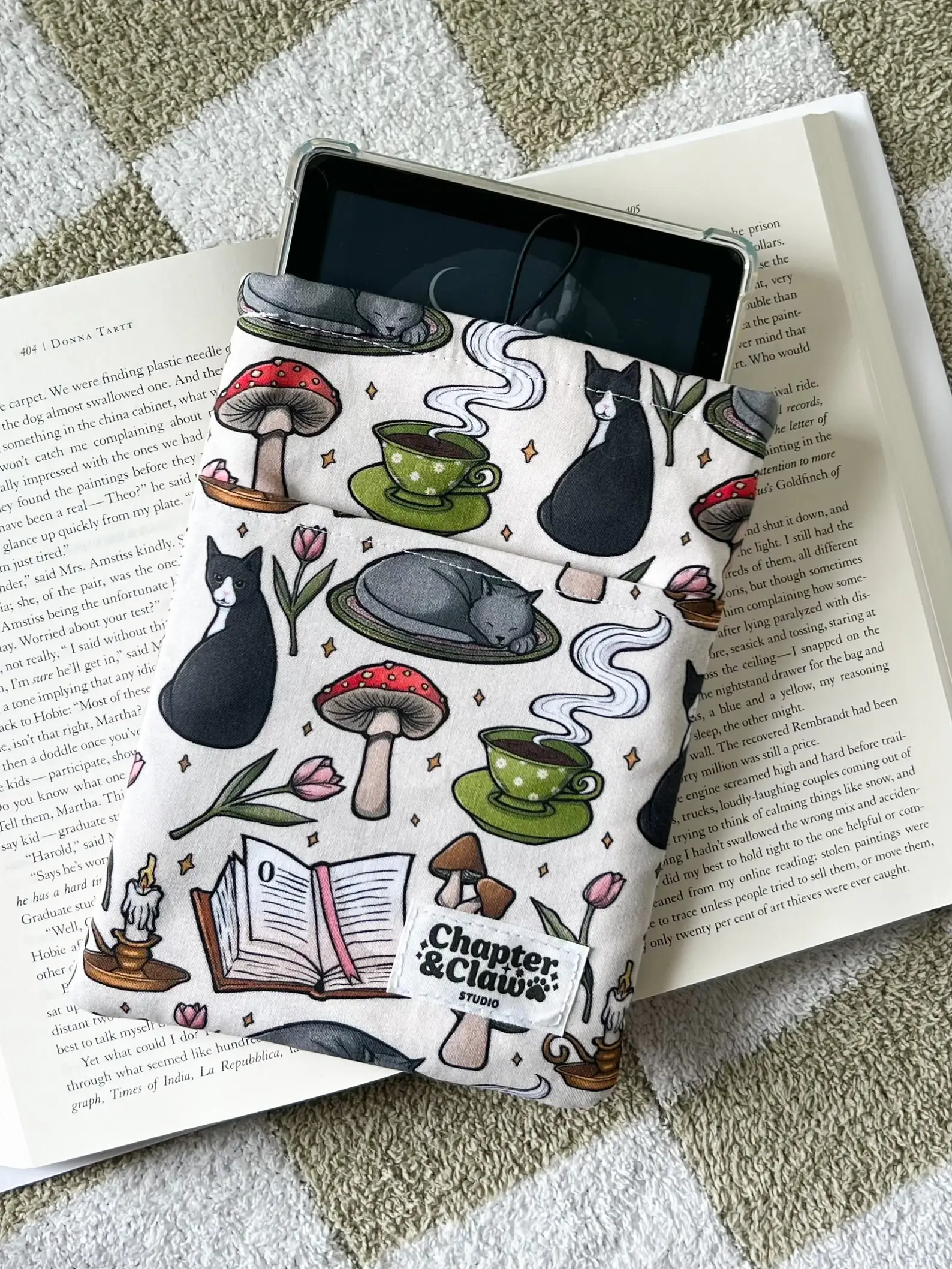 Chapter & Claw Studio - Wholesale Book Cover - Cozy Cats Handmade Padded Book Sleeves7