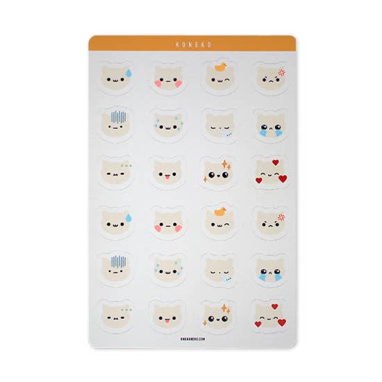 Emoji - Feuille d'autocollants pour la vente par Koneko