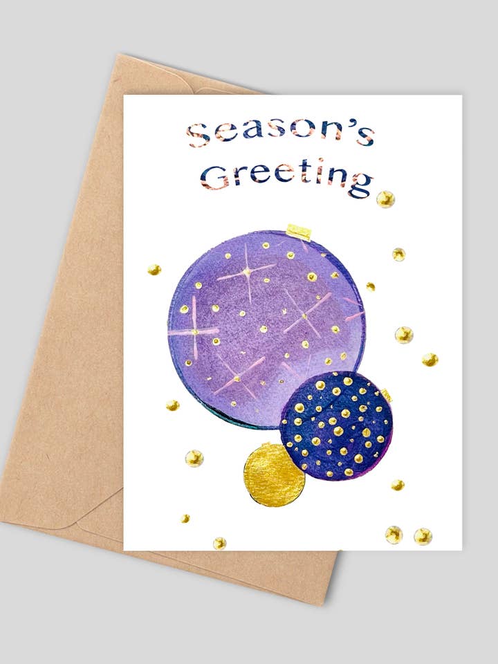 CARTE DE VOEUX ORNEMENT SAISONS pour la vente par Kelly U Fine Art Studio