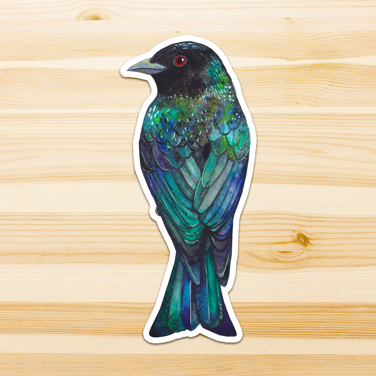 Watercolour By Cat - Vendita all'ingrosso Adesivo - Adesivo in vinile con grande uccello australiano22