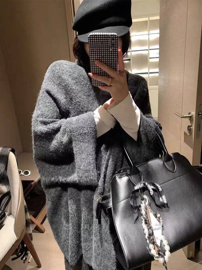 Marayn - Wholesale Lounge Set - Women's - 2025 Autumn Luxury Lounge Knit Set Chic Oversized Style9