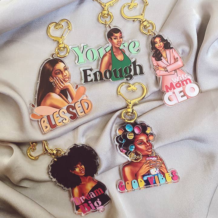 Paper Penie - Wholesale Keychain - Women's - Good vibes Keyring
