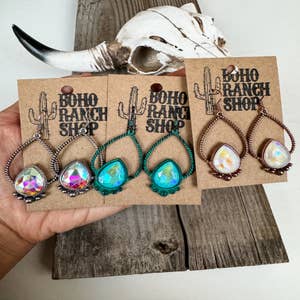 Wholesale 10mm Pastel Druzy Earrings for your store - Faire