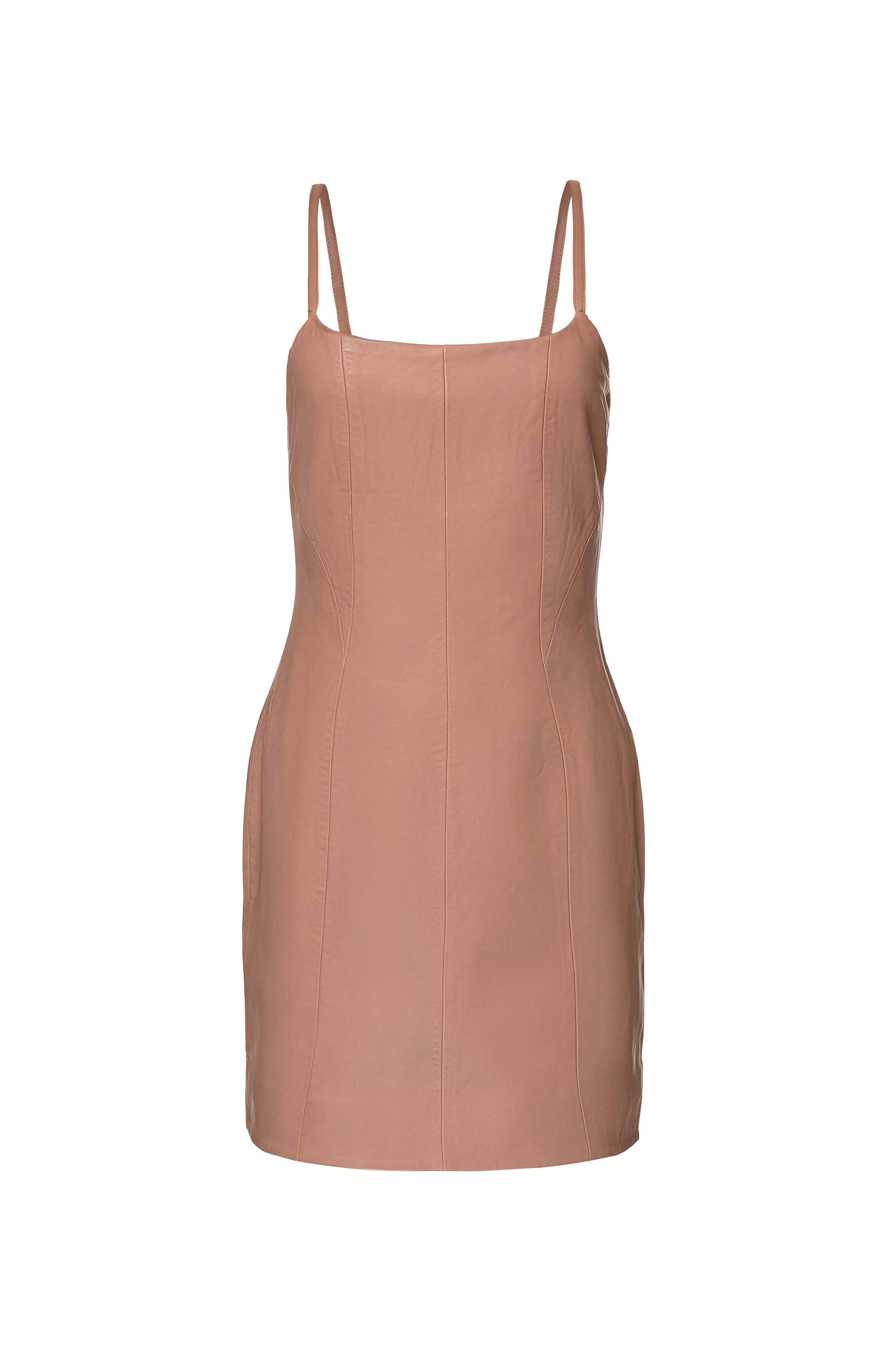 Nu MINI-ROBE EN CUIR - NUDE en vente sur Faire0