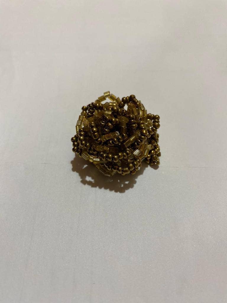 Bijondo - Wholesale Cocktail/Statement Ring - Elegant Glass Bead Flower Ring, costume jewelry13