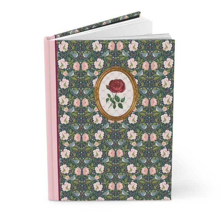 Opal and June - Wholesale Journal/Diary - Green and Pink Journal with Rose: Colorful Maximalist Gift3