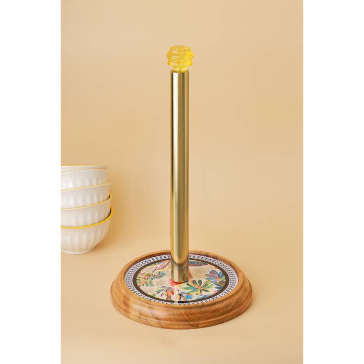 Tropical Bloom Enamel Paper Towel Holder for wholesale by Tiramisu