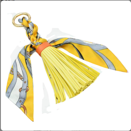 Malibu Sugar - Wholesale Purse/Bag Accessory - Women's - Faux Leather Tassel w/ Scarf Bag Charm7