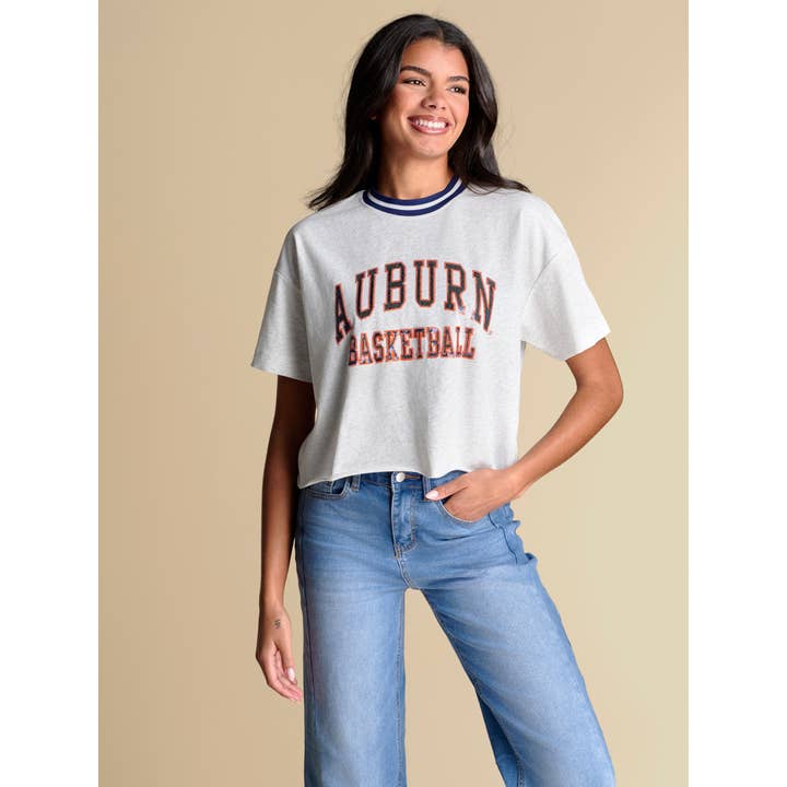 The Tip Off Sequin Tee | Auburn for wholesale by Stewart Simmons