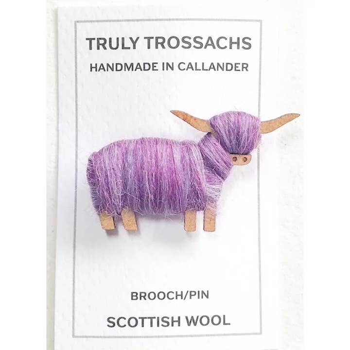 Broche Highland Cow Blends Purple Blends para venta al por mayor de Truly Trossachs