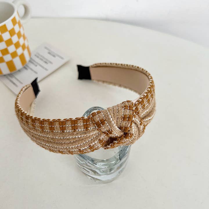 Assorted Woven Rattan Knot Headband for wholesale on Faire