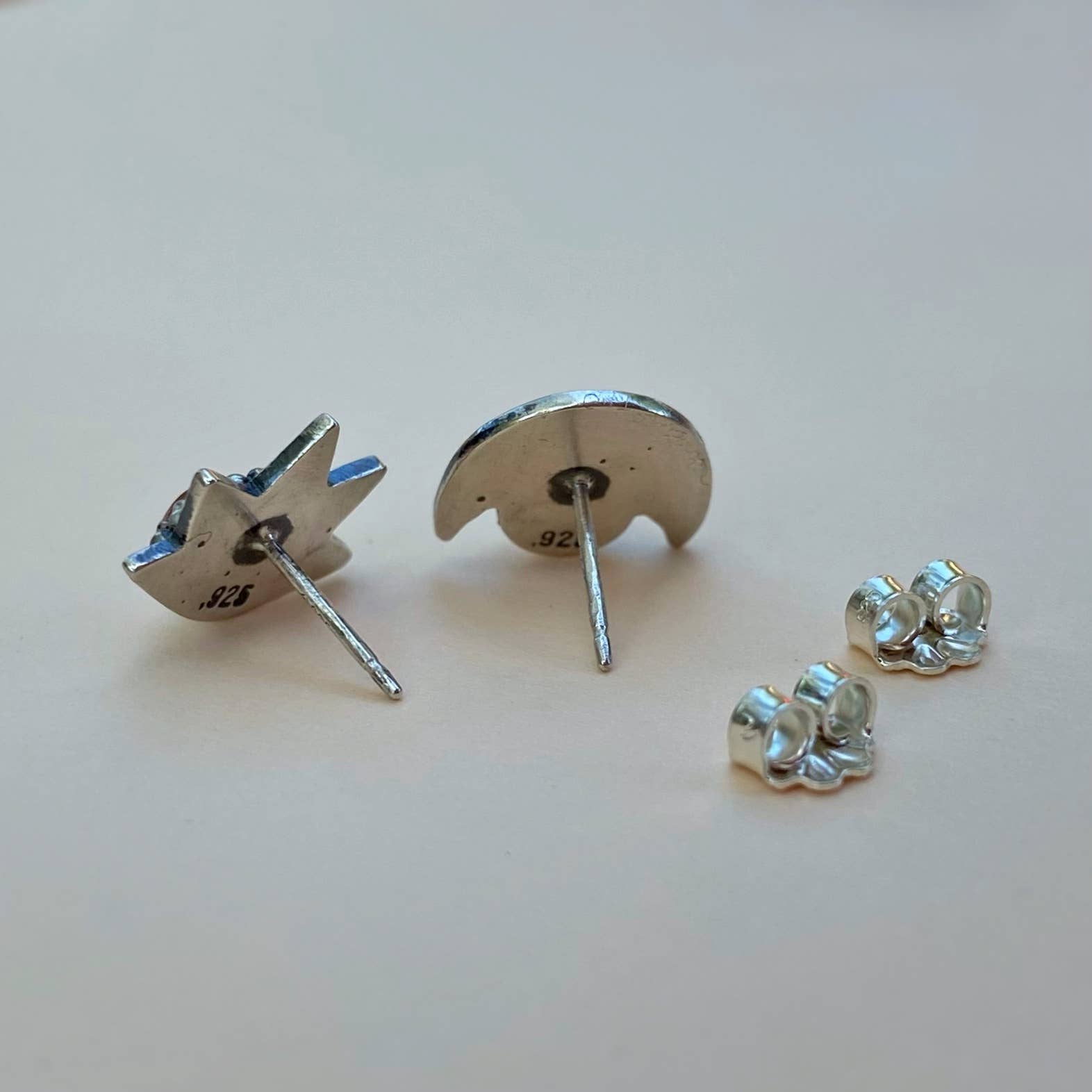 Blue and Blue - Wholesale Stud/Post Earrings - Sun and Moon Studs4