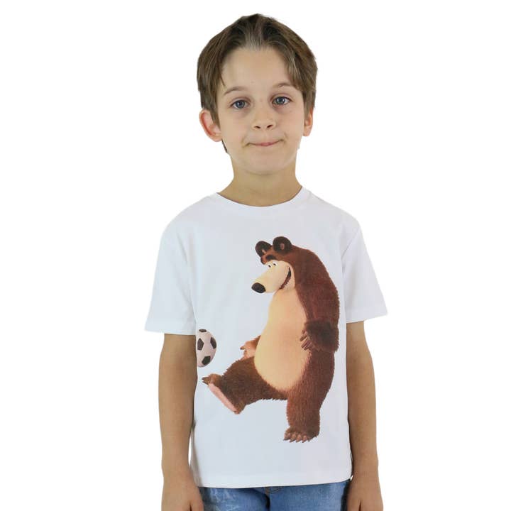 Masha and The Bear Crew Neck Short Sleeve T Shirt for wholesale by G&G International Expo Center