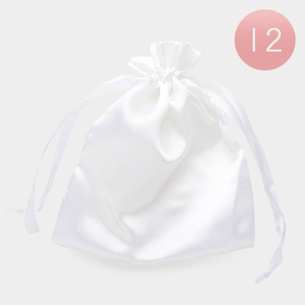 Sensibling Corp. - Wholesale Gift Bag - 12PCS - 5 X 6.25 Ribboned Satin Organza Gift Bags12