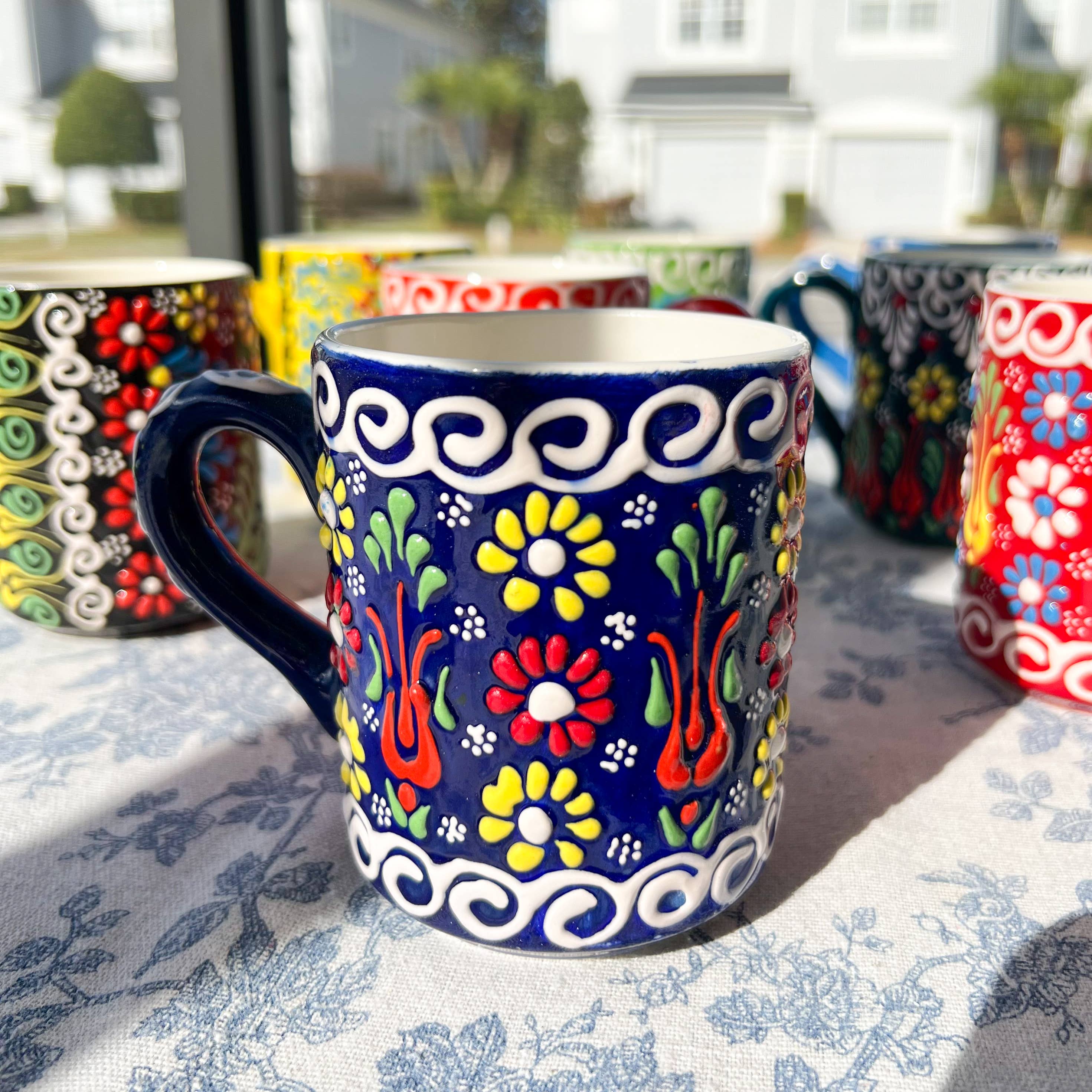 Umays Boho – wholesale Kaffekoppar – Handmålad kaffemugg, keramisk mugg, handgjorda blommiga muggar7