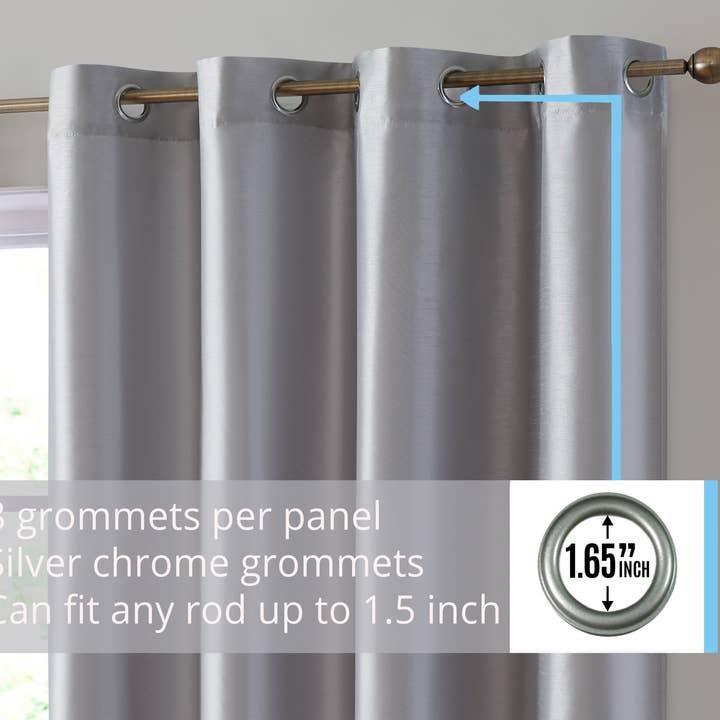 HLC.me - Wholesale Curtain - Jefferson Faux Silk Grommet Curtain Panels6