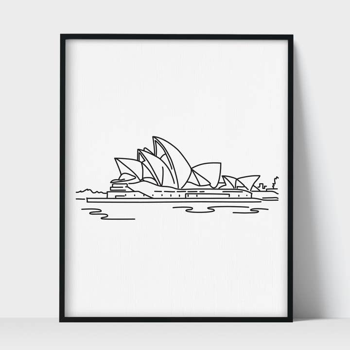 Reproduction artistique sans cadre Landmark Sydney Opera House pour la vente par Scenic Route Shop