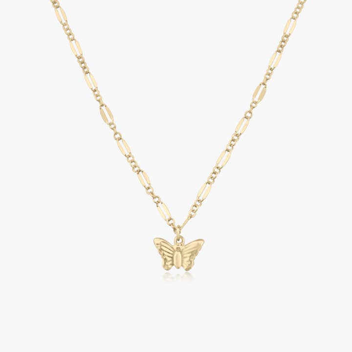 Mini vlinderketting - 14k gouden gevulde vlinderketting voor wholesale door XO Hanalei