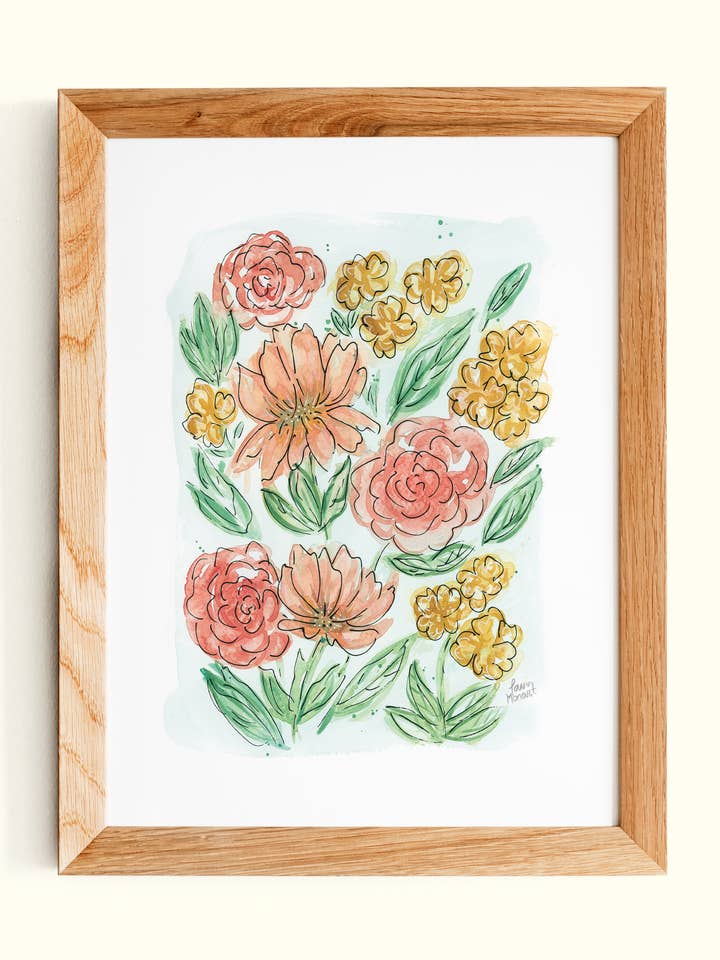 Watercolor Floral Loose Fine Art Print for wholesale by Lau Monart