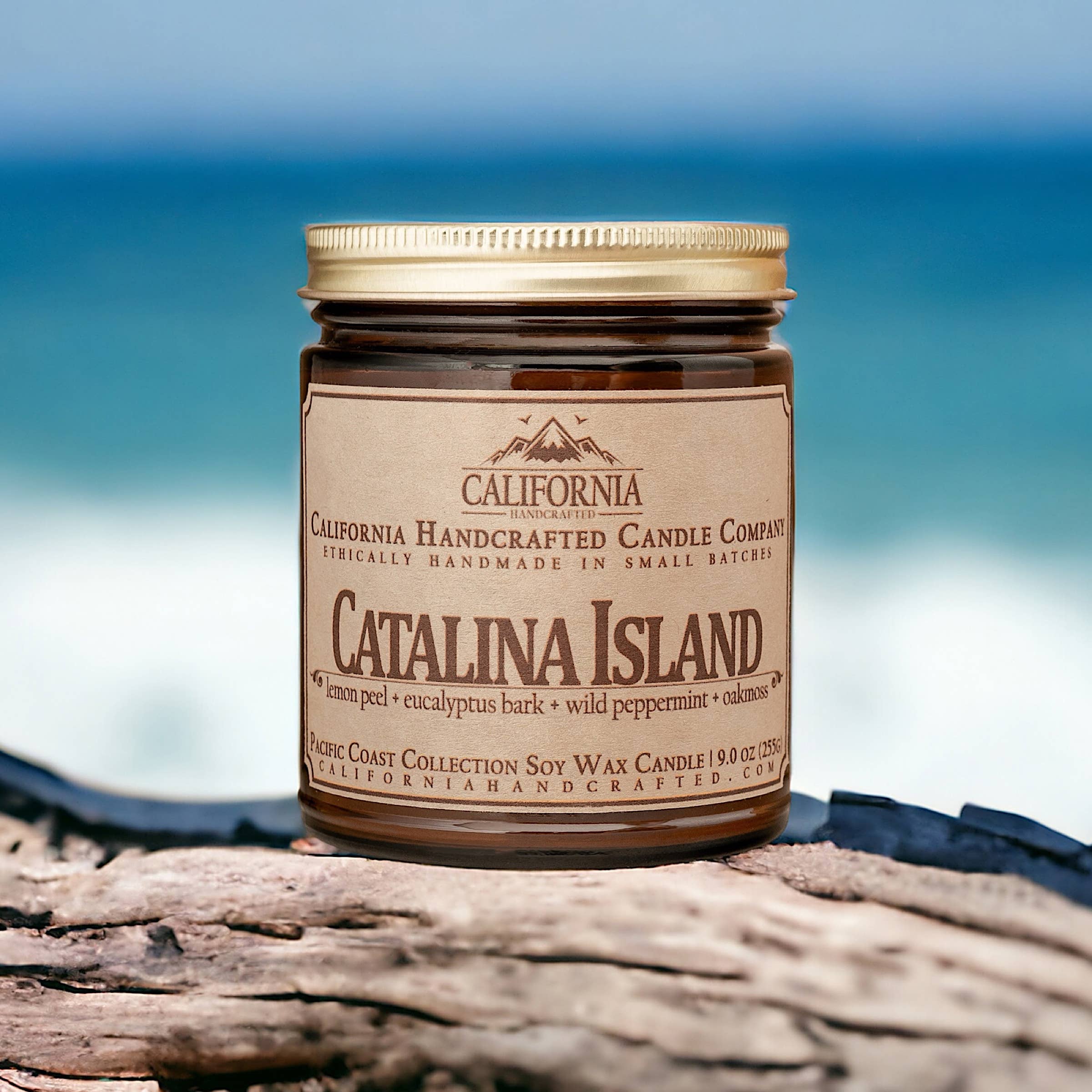 California Handcrafted - Vendita all'ingrosso Candele da viaggio - Candela in barattolo al cocco e albicocca dell'Isola di Catalina6