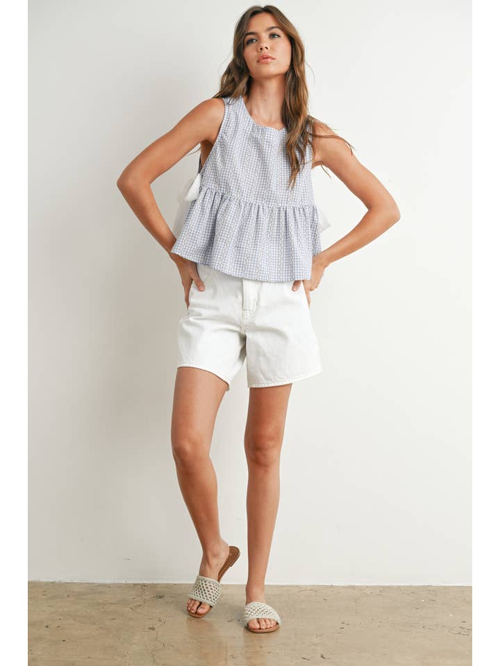 BUTTERMELON - Wholesale Blouse - Women's - Sky Meadow Peplum Top - BMT775010