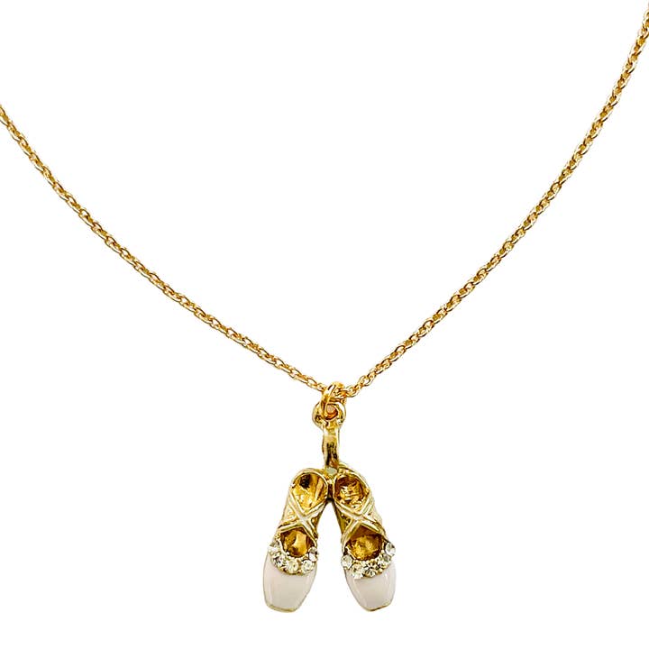 Handmade Ballet Slippers Dancer Charm Necklace for wholesale by Sadie’s Moon