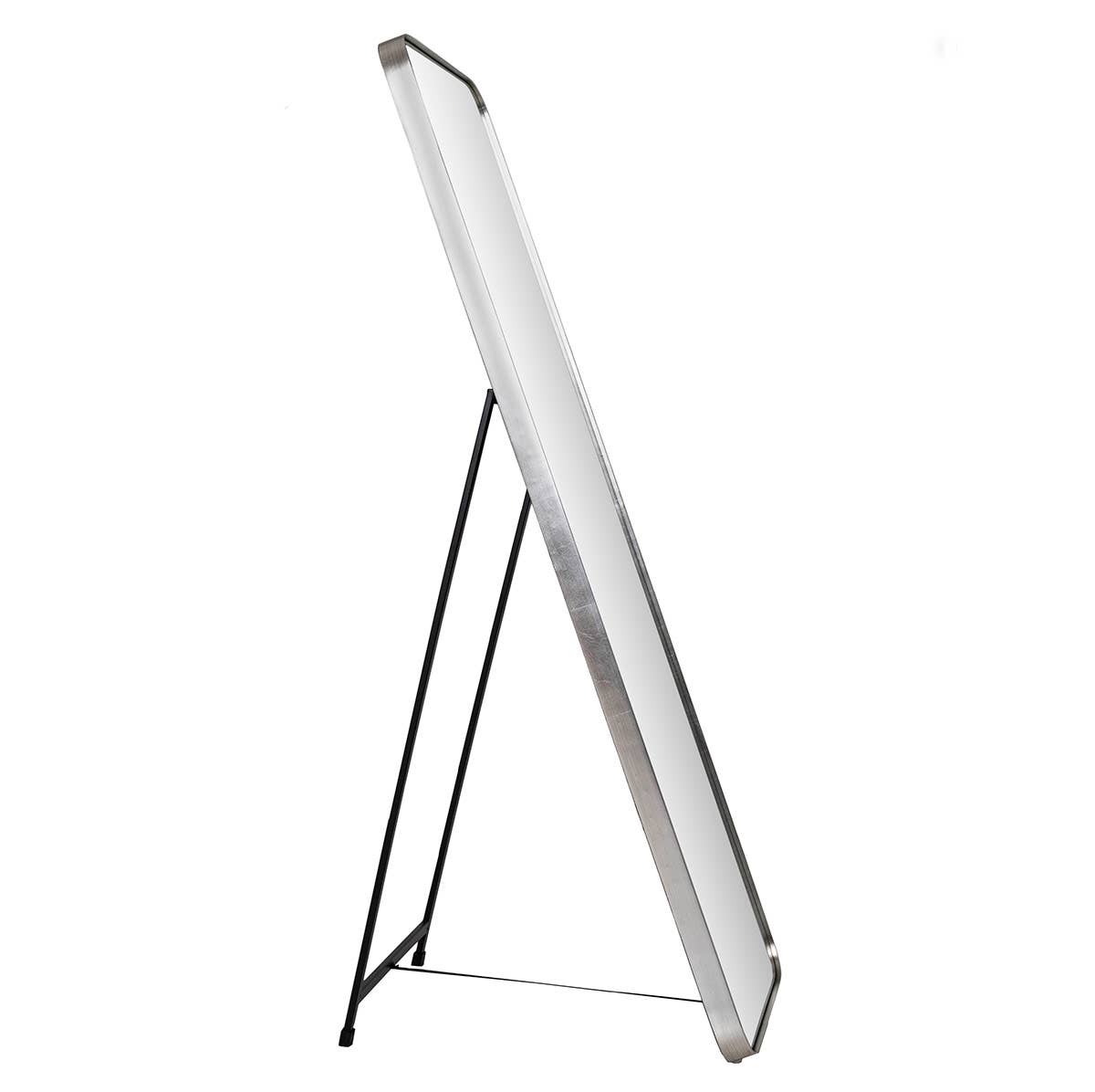 Gdeco - Wholesale Vloerspiegel - Zilveren vloerspiegel met ronde rand. 50x150cm3