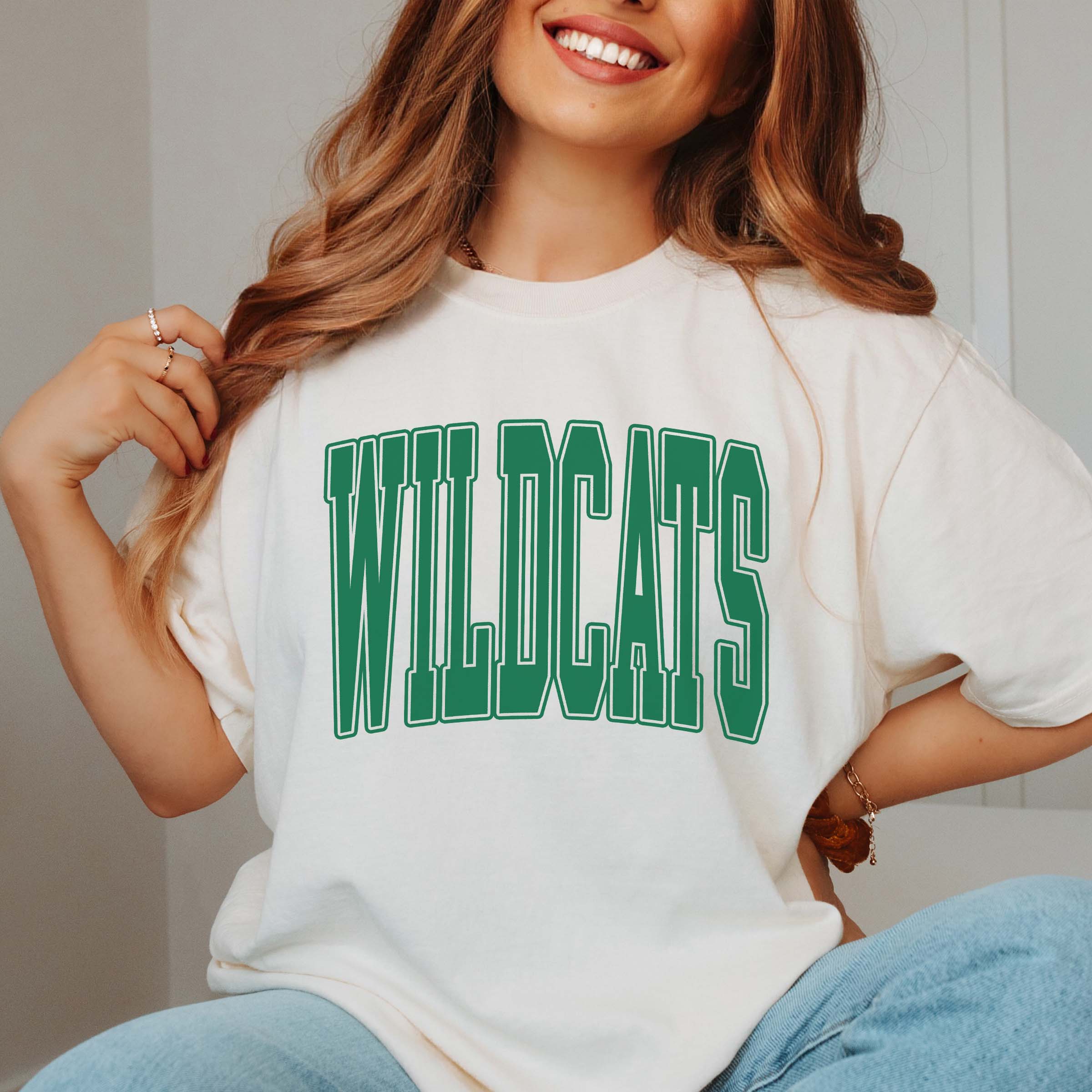 Limeberry Designs – Engroshandel T-shirt med print - Dame – Personlig Collegiate Letter Comfort Color Engros Tee - Populær4