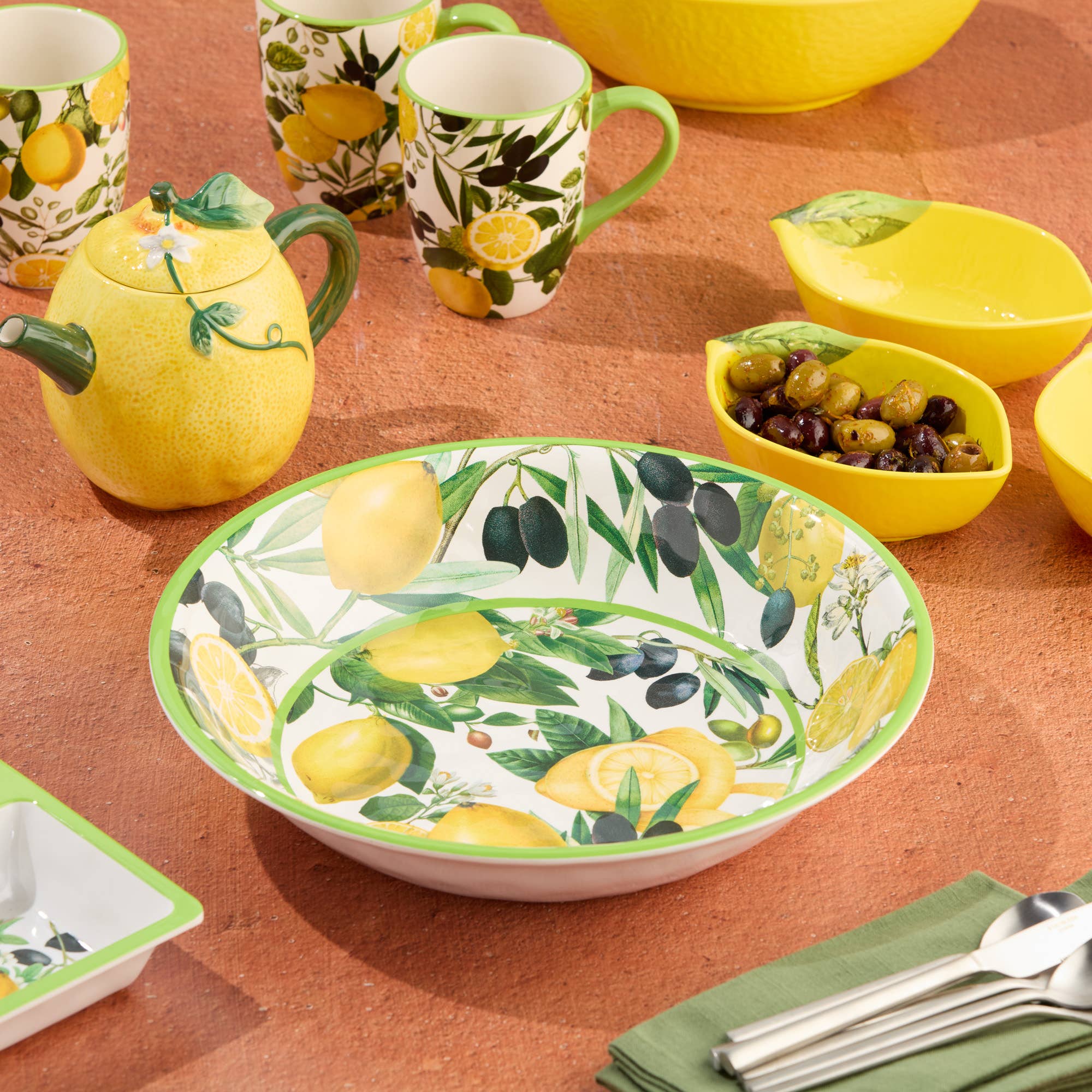 Certified International - Wholesale Serve Bowl - Limone Large Serving Bowl 13.75in x 2.75in 112 oz0