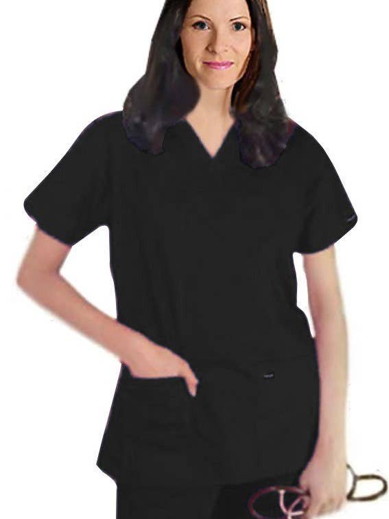 Rekbare scrubset met 5 zakken en halve mouwen voor dames voor wholesale door Scrubandmore