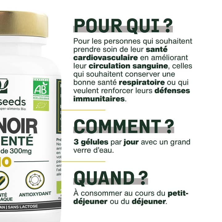 Amoseeds - Wholesale Oral Supplement/Vitamin - Organic Black Garlic | 90 capsules3