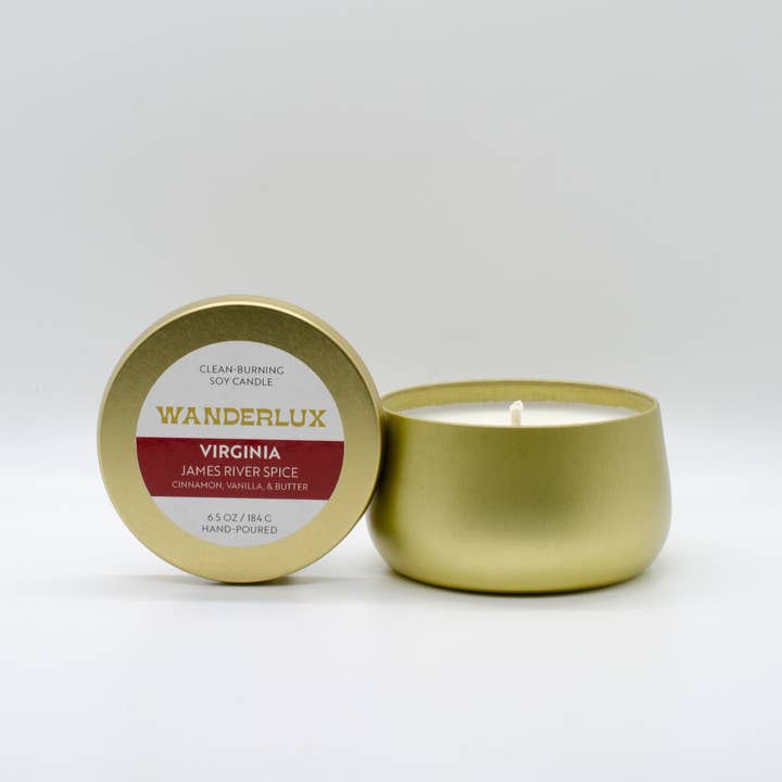 Wanderlux Virginia James River Spice 184 gram Sojaljus för wholesale av Wanderlux Candles