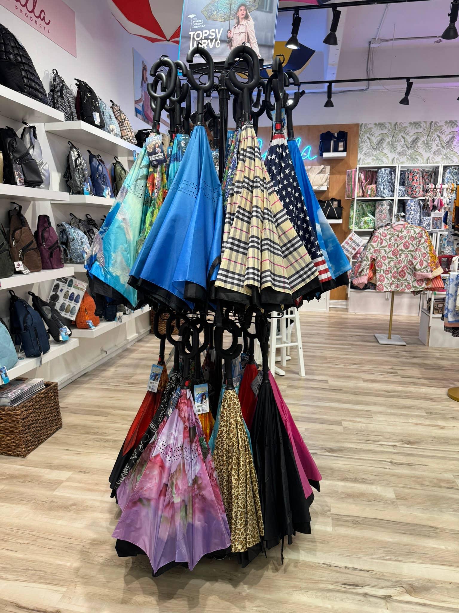 Calla Products - Wholesale Umbrella - Unisex - Inverted Umbrella – Topsy Turvy Design, Unique Prints34