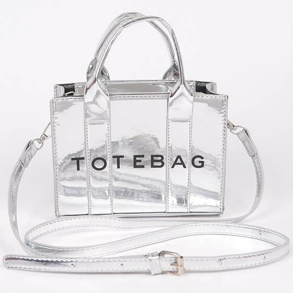 3AM BY H&D ACCESSORIES - Wholesale Tote Bag - Women's - Mirror Metallic Small Tote Bag