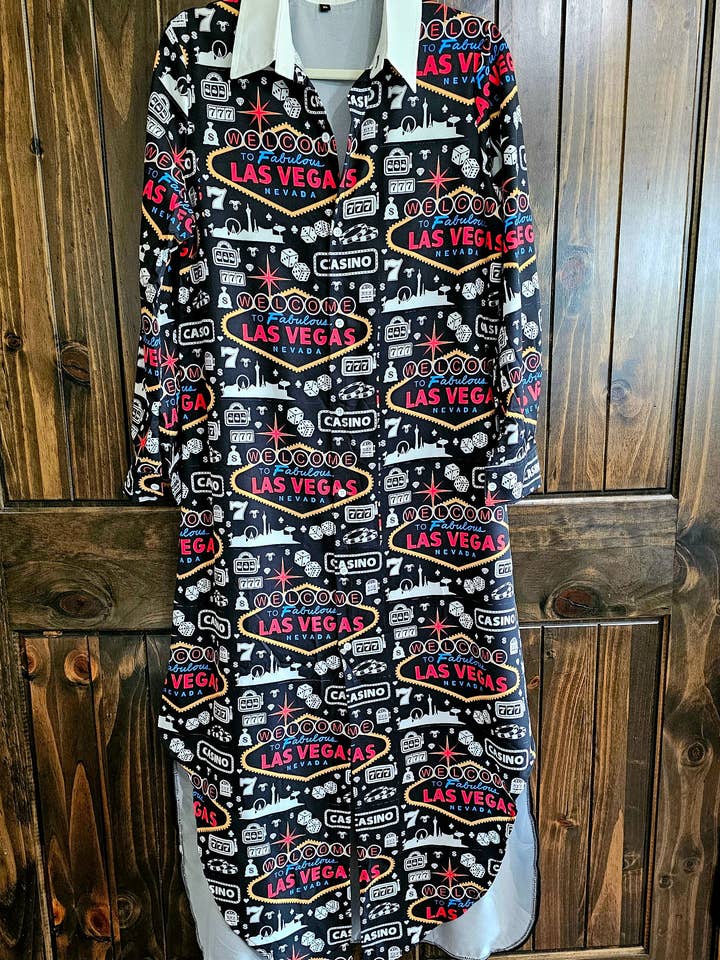 White Rodeo Vegas Women's Western Duster Dress for wholesale on Faire