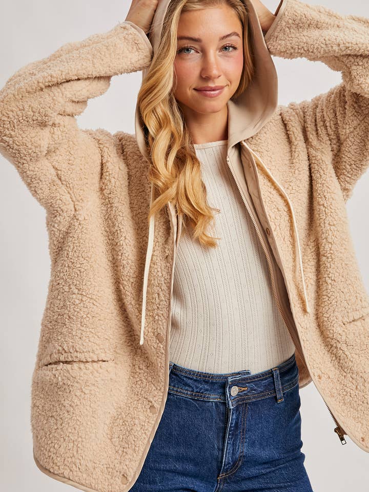 Bluivy - Wholesale Jacket - Women's - SHERPA ADJUSTABLE HOODED JACKET29