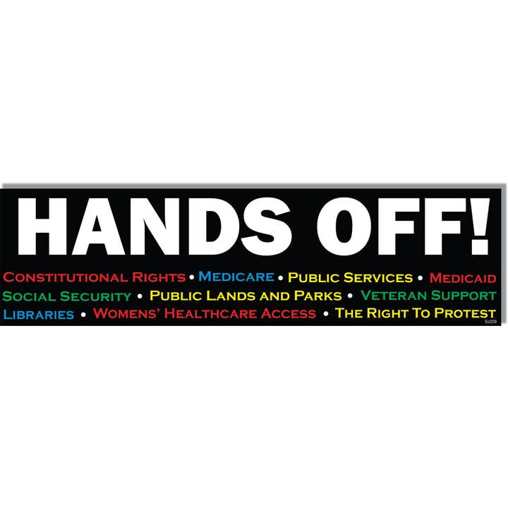Humper Bumper - Wholesale Sticker - Hands Off... - Political Bumper Sticker/Car Magnet1