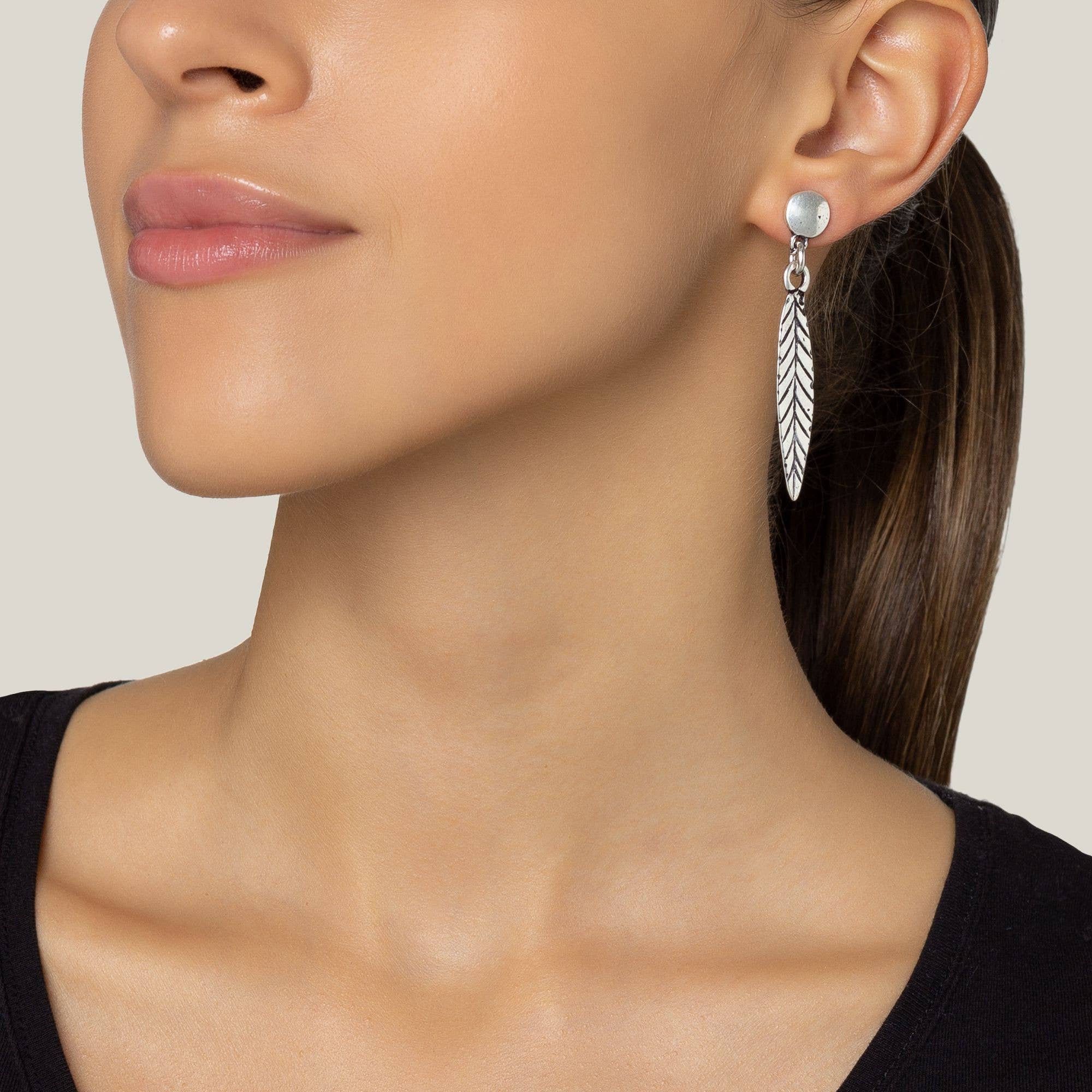 Gloria Mago – Engroshandel Hængeøreringe og creoløreringe – Sølv Øreringe Pluma Tuba sølv1