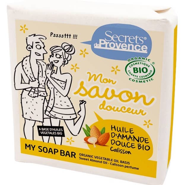 Secrets de Provence - Vente Pains de savon - Savon BIO à l'huile d'Amande douce parfum Calisson