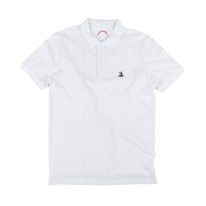 Polo blanco - azul marino Easysurf para venta al por mayor de Parlementia