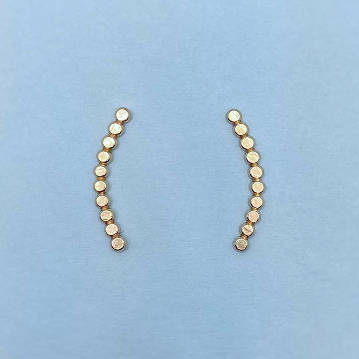 Escaladores de orelha de bolha - preenchidos com ouro por atacado de Blue and Blue